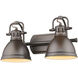 Duncan 2 Light 17 inch Rubbed Bronze Bath Vanity Wall Light